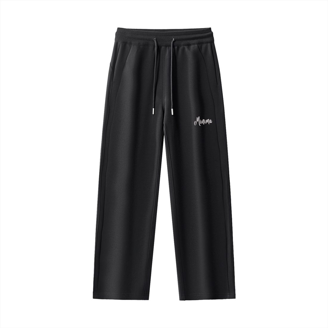 Straight Leg Joggers — Black